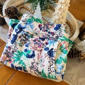 LISETTE L MONTREAL Floral Comfy Golf TennisStretchy Mini Skirt Skort Pockets 6